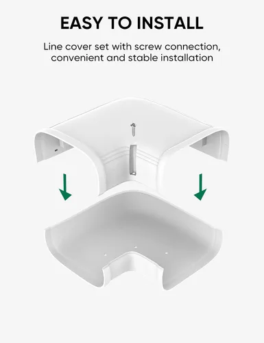 Miniatura 4 de 3 "Línea de codo plano conjunto piezas PVC accesorio para decorativo para mini división sin conductos, CA central y bombas de calor