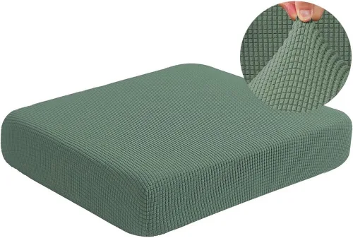 Miniatura 14 de Funda de cojín elástica de elastano para 1 plaza, funda de cojín impermeable para sofá, funda de cojín de repuesto suave y flexible, funda elástica