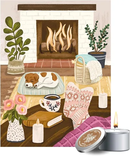 Miniatura 15 de Rompecabezas de 500 piezas para adultos Colección Hygge Gato en la Ventana Rhi James Tablero Azul y Vela de KI Puzzles