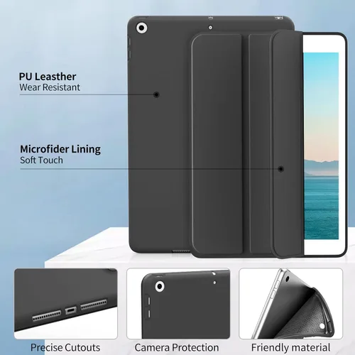Miniatura 3 de Aoub Funda para iPad de 9ª generación 2021 de 10.2 pulgadas, iPad de 8ª/7ª generación 2020/2019, sin soporte para lápices, funda trasera de TPU