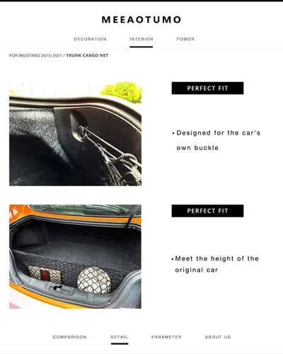 Miniatura 3 de Accesorios de red de carga para maletero para Ford Mustang 2015-2025