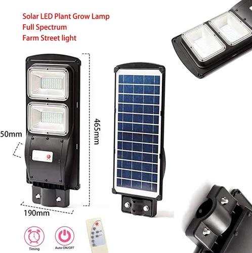 Miniatura 8 de BSOD Luces solares de cultivo para plantas al aire libre, lámpara de invernadero LED de espectro completo inalámbrica con temporizador, control