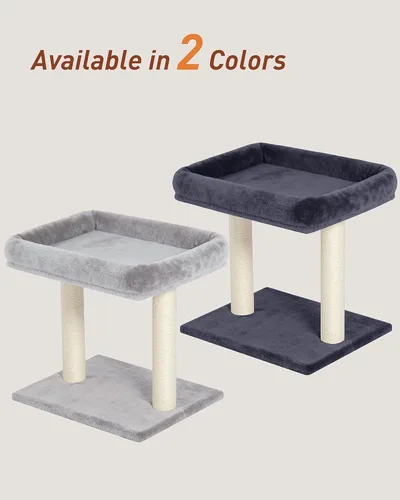 Miniatura 8 de Árbol para gatos KinoTail con gran cama en la plataforma superior (48,3 cm × 40,1 cm), pequeña torre para gatos con rascador para gatos