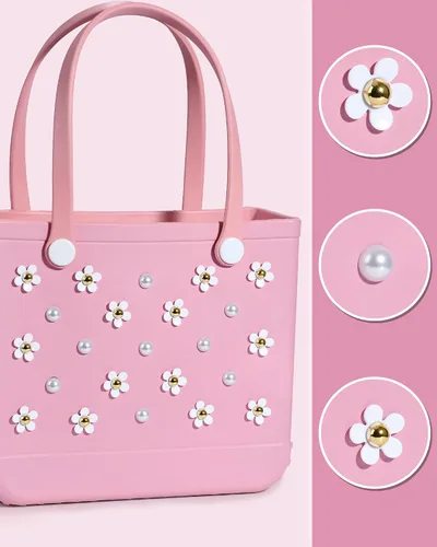 Miniatura 3 de Mon Caramel Resina Bolsa de Playa Accesorios Encantos,Resina Playa Totes Accesorios Insertos,Daisy Flower Bag Charms