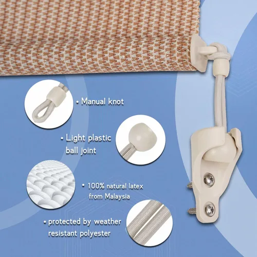 Miniatura 4 de Kit elástico + soporte inalámbrico, accesorios de instalación de repuesto universales para sombrilla de interior/exterior y persianas enrollables