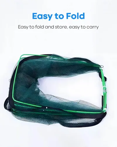 Miniatura 2 de Generic Trampa de pesca plegable mejorada de 6 lados y 12 agujeros, trampa portátil para cebo de pesca para cangrejos, cangrejos de río, peces