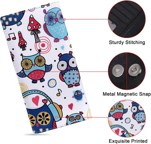 Miniatura 182 de HUA ANGEL Billetera para mujer, ultra delgada y delgada, con bloqueo RFID, tarjetero de crédito, doble embrague, carteras largas, regalo para A-ámbar