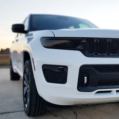 Miniatura 4 de SlickMod Tinte de humo de vinilo precortado para faros Jeep Grand Cherokee 2022-2023 (20% humo oscuro, 1. faro)