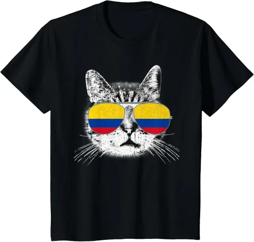 Miniatura 45 de Camisa de bandera de Colombia, orgullo colombiano, gato, hombres, mujeres, niños, camiseta de regalo