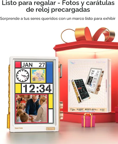 Miniatura 5 de Divoom Times Frame - Marco de Fotos Digital WiFi de 10.1" con 64GB, Aplicación Gratuita sin Costos de Suscripción, Soporta la Carga de Blanco