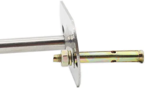 Miniatura 8 de Paquete de 2 soportes de montaje en techo, soporte de tubo de acero inoxidable para armario, soporte de tubería de techo, cortina de ducha, armario