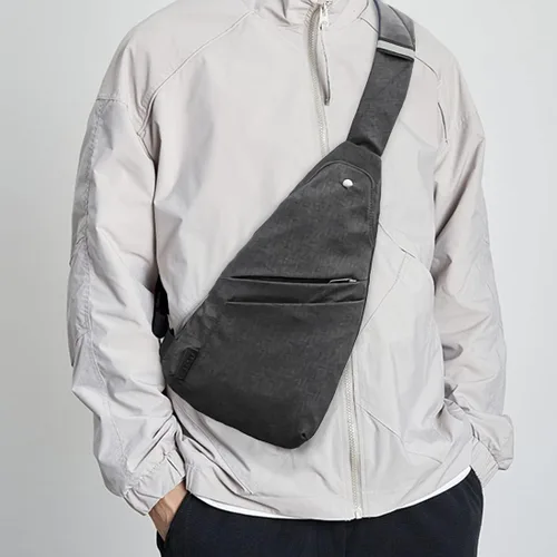 Miniatura 6 de Seoky Rop - Bolso bandolera para hombres y mujeres, cartera pequeña personal con bolsillo, antirrobo, para el pecho, para viajes y senderismo, Gris