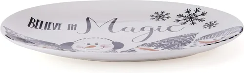 Miniatura 2 de Fitz & Floyd Fitz and Floyd Snow Days Snowman - Plato para servir, 16 pulgadas, multicolor