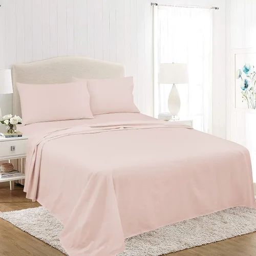Miniatura 7 de ROYALE LINENS Soft Home - Juego de sábanas de percal cepillado ultrasuave, 100% algodón, 4 piezas, tamaño Queen, color blanco
