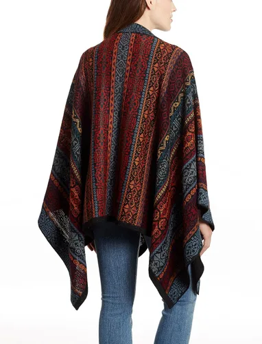 Miniatura 2 de Invisible World Womens Ruana Alpaca Wool Poncho Winter Cape Fall