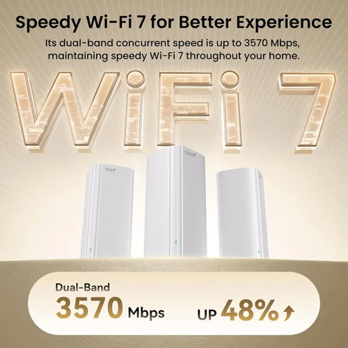 Miniatura 3 de Tenda Sistema de malla WiFi 7 BE3600 – Sistema WiFi de malla de doble banda para el hogar, cubre hasta 6,600 pies cuadrados, red de malla con 1 ×