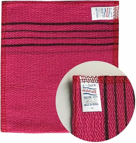 Miniatura 4 de Toalla exfoliante de baño coreano toalla exfoliante corporal 8 piezas - rojo 4 verde 4 tamaño pequeño GOLDSANGSA
