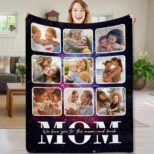 Miniatura 27 de Manta personalizada con imagen hecha en Estados Unidos, mantas personalizadas con fotos, nombres, manta suave personalizada con imagen personalizada