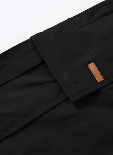 Miniatura 9 de JMIERR Pantalones cortos de sarga para hombre con cordón de algodón clásico elástico con 6 bolsillos