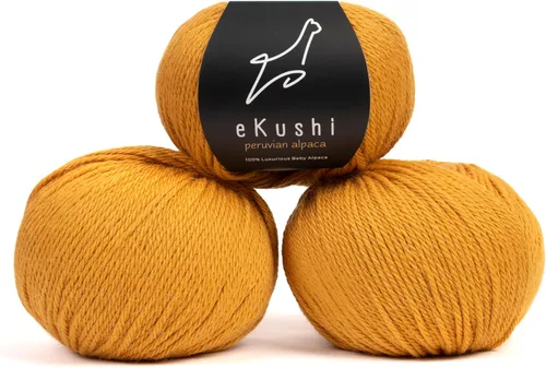 Miniatura 18 de 100% Hilo de Alpaca para Bebé para Tejer y Ganchillo - Juego de 3 Madejas de Hilo Premium DK - Ligero, Hipoalergénico y Térmico Hecho en Perú - N010