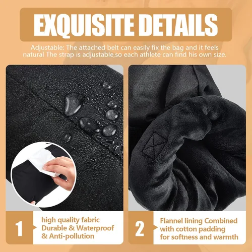 Miniatura 4 de Negro Invierno Calentador de Mano Bolsa Deportiva Muff de Mano para Hombres Mujeres Juventud Fútbol Deportes al aire libre