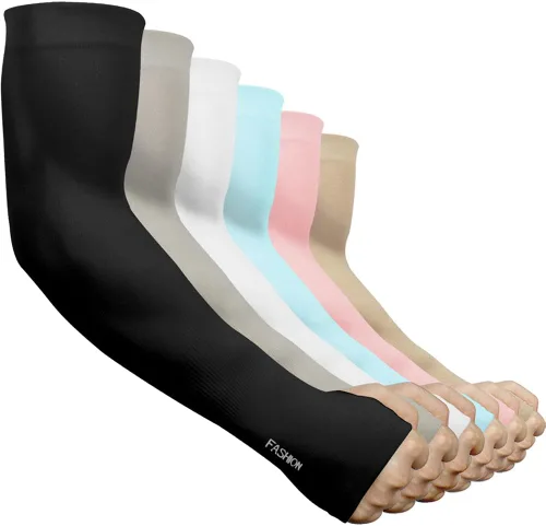 beister 3/6 pares de mangas de brazo de enfriamiento UV protección solar unisex para deportes, ciclismo, golf, correr