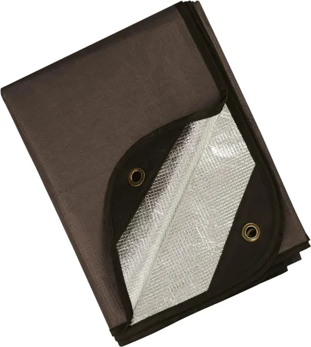 Miniatura 11 de Manta de supervivencia resistente, manta térmica de lona reflectante multifuncional, 60 x 83 pulgadas, impermeable, a prueba de arena, para camping