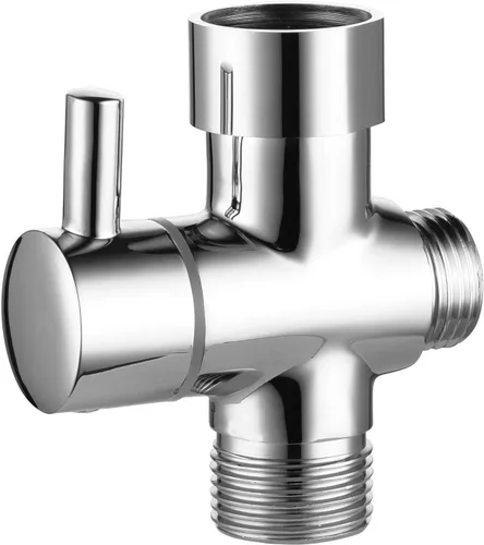 Ciencia Adaptador en T de metal con válvula T de cierre, 7/8 o 15/16 y conector de agua de 3 vías G1/2, para baño de espray de bidé de inodoro de