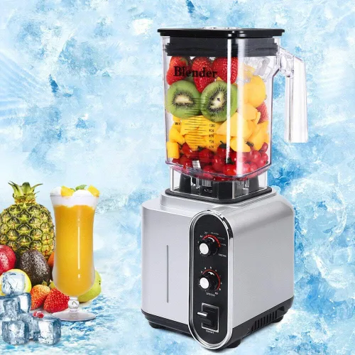 Miniatura 8 de Licuadora insonorizada, 110 V, 2200 W, 1.5 L, licuadora comercial de jugo de frutas con carcasa de sonido silencioso para puré, trituración