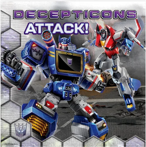 Miniatura 2 de Treasures Gifted Servilletas Transformers con licencia oficial – Servilletas de fiesta de transformadores de 16 quilates – Suministros para fiesta