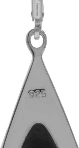 Miniatura 4 de Silvershake Pendientes colgantes de plata de ley 925 chapados en oro blanco con incrustaciones