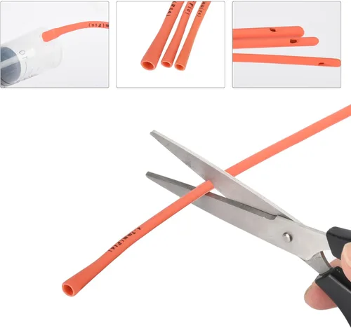 Miniatura 6 de Kit de suministros de alimentación para mascotas, paquete de 3 tubos de alimentación de goma roja (8 Fr, 10 Fr, 14 Fr) con 3 jeringas de 10/30/2.0