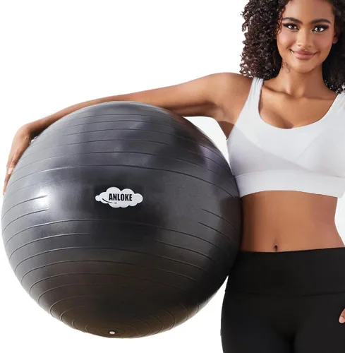 ANLOKE Pelota de ejercicios de yoga para fitness y equilibrio, silla de estabilidad antiestallido, parto para embarazo, gimnasio de PVC no tóxico