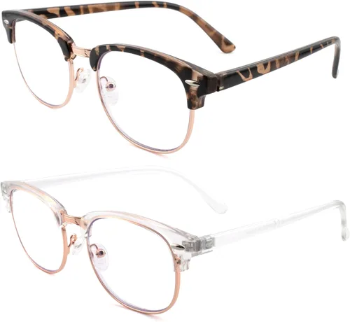 Miniatura 2 de Paquete de 2 lentes de lectura para hombres y mujeres, lentes de lectura vintage con lente completa, lentes de aumento para exteriores,