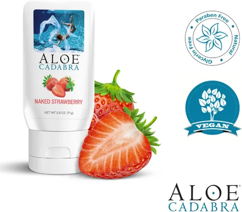 Miniatura 5 de Aloe Cadabra Lubricante personal con sabor e hidratante vaginal, lubricante orgánico de aloe comestible para hombres, mujeres y parejas, no mancha
