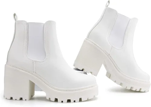 Miniatura 5 de firelli Botas Chelsea de moda para mujer, botas de plataforma clásicas