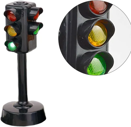 Miniatura 4 de NUOBESTY Juguete de semáforo para niños, modelo de luz de tráfico, juguetes de educación temprana para niños pequeños, paquete de 2