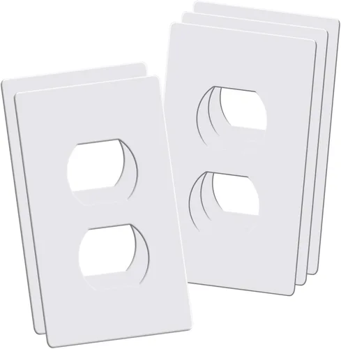 Miniatura 14 de Placas de Pared Decorativas sin Tornillos de 2 Interruptores, Cubiertas de Tomacorrientes Decorativas, Tamaño Estándar 4.68" x 4.74" Placa