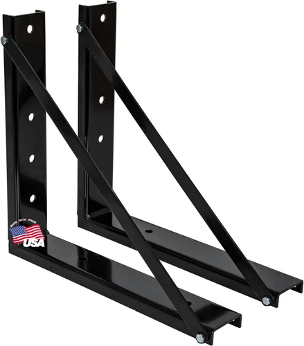Miniatura 4 de Buyers Products 1701015 - Soportes de montaje de acero estructural negro soldado de servicio pesado para caja de herramientas debajo del camión