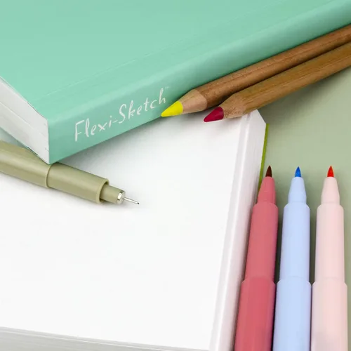 Miniatura 5 de Speedball Art Products Flexi Sketch - Diario de artista en blanco, 9 x 6 pulgadas, niebla, 9 x 6 pulgadas