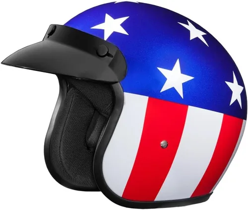 Miniatura 21 de Daytona Helmets Casco de motocicleta de cara abierta de 3/4, aprobado por DOT, ligero y cómodo, diseño vintage para scooter, crucero y bicicletas