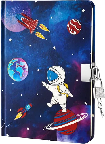 Diario Luminoso para Niños de WERNNSAI, Diario Secreto con Cerradura y Llaves, Cuaderno de Diario para Niños, Regalo de Cumpleaños y Navidad para