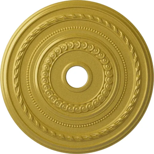 Miniatura 61 de Ekena Millwork CM25COFCS Cole Medallón de Techo, 25 3/8"OD x 3 3/8"ID x 1 3/8"P, pintado a mano Flash Cobre