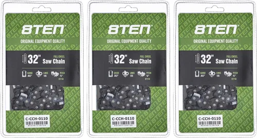 Miniatura 209 de 8TEN Cadena de motosierra semi cincel de 6 pulgadas .050 1/4 42 DL para Worx WG320 Black & Decker LLP120 (paquete de 3)