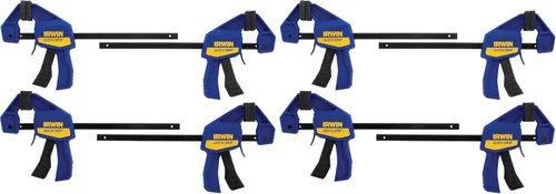 Miniatura 9 de IRWIN QUICK-GRIP 1964758 Abrazadera de mini barra para una mano, paquete de 4, 6