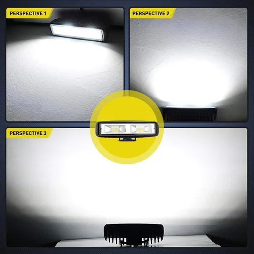Miniatura 7 de Nilight Focos LED Laterales 2PCS 6.5 Pulgadas 60W Haz de Inundación y Concentrado Combo Barra de Luz Luces Antiniebla de Conducción Iluminación