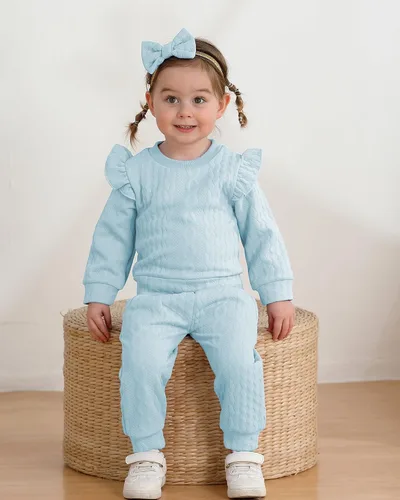 Miniatura 3 de Mioglrie Conjunto de ropa de bebé para niña, tops y pantalones, ropa para niñas pequeñas, sudaderas para bebés
