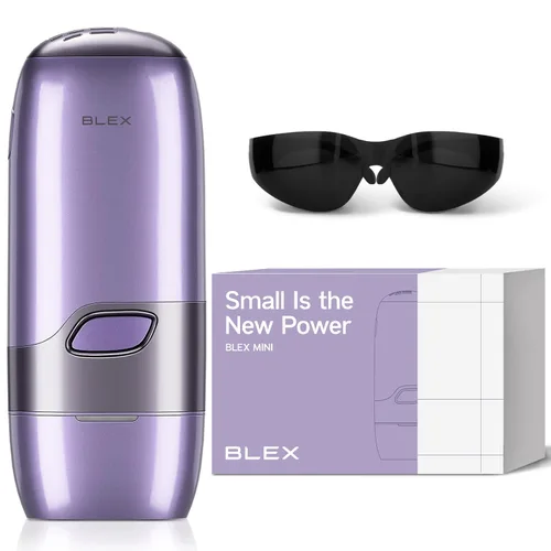 Blex Mini Láser para Depilación para Mujeres y Hombres, Dispositivo de Depilación Láser IPL, Diseño Mini de 201g, 2 en 1 con Rejuvenecimiento de la