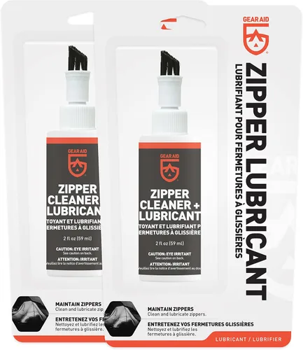 GEAR AID Limpiador y lubricante para cremalleras para trajes de neopreno, tiendas de campaña y bolsas, 2 fl oz, paquete de 2