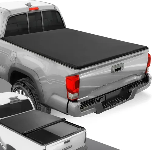 Miniatura 13 de DNA MOTORING Nueva actualización de cubierta para caja de camioneta rígida, de tres pliegues, compatible con plataforma de 6.5 pies, de modelos